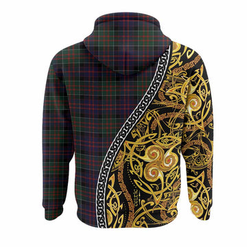 MacDonald (McDonald) of Clanranald Tartan Crest Hoodie Celtic Knot and Triple Trickle Spiral Symbols