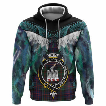 MacDonald (McDonald) of Clanranald Tartan Crest Hoodie New Zealand Maori Korowai Cloak