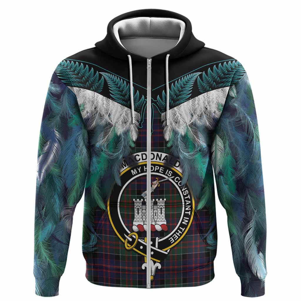 MacDonald (McDonald) of Clanranald Tartan Crest Hoodie New Zealand Maori Korowai Cloak