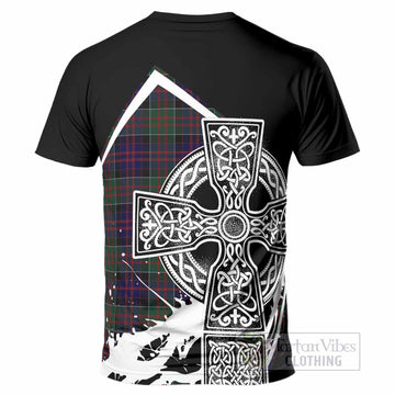 MacDonald (McDonald) of Clanranald Tartan Crest T-Shirt Scottish Celtic Cross Heritage