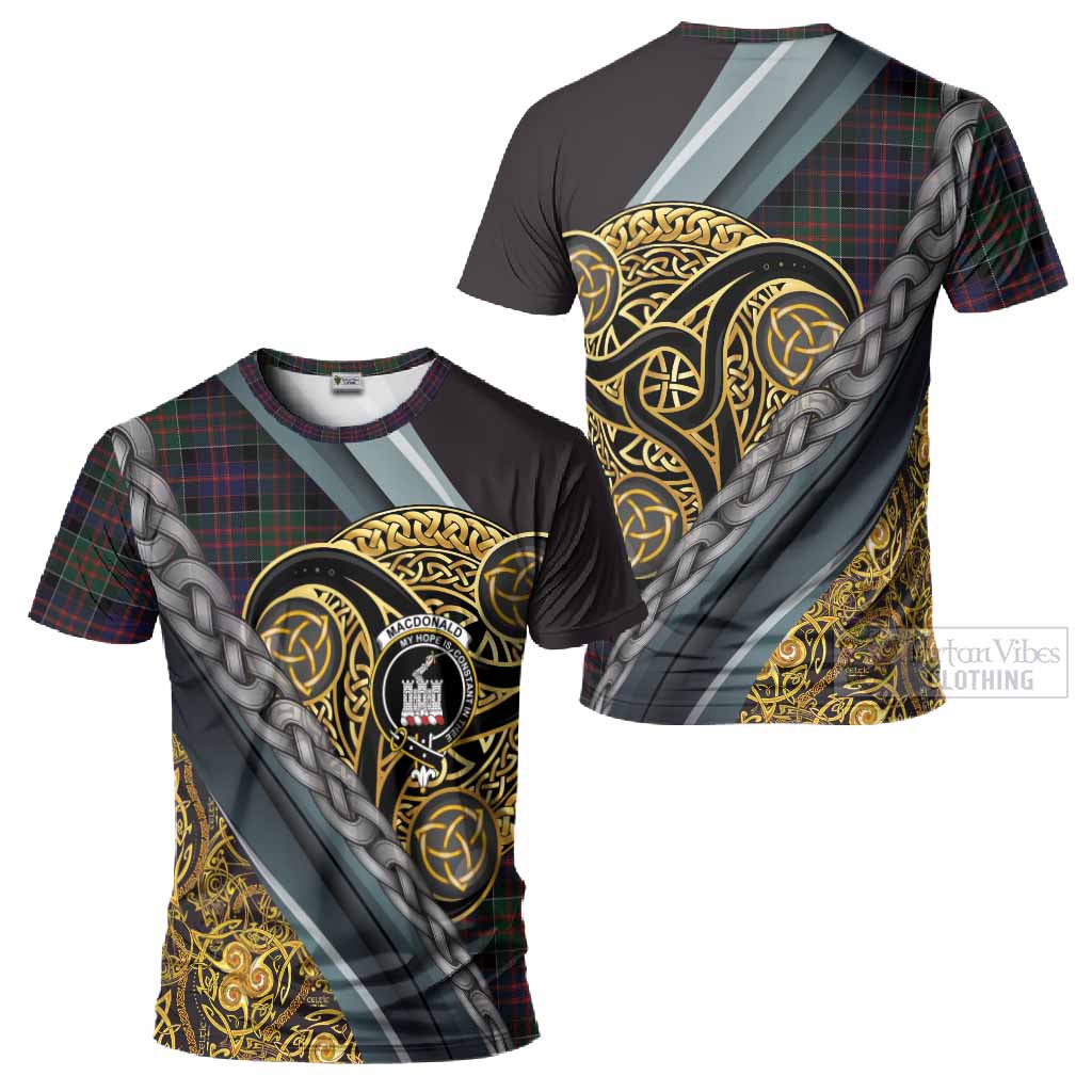 MacDonald (McDonald) of Clanranald Tartan Crest T-Shirt Scottish Triskele Celtic