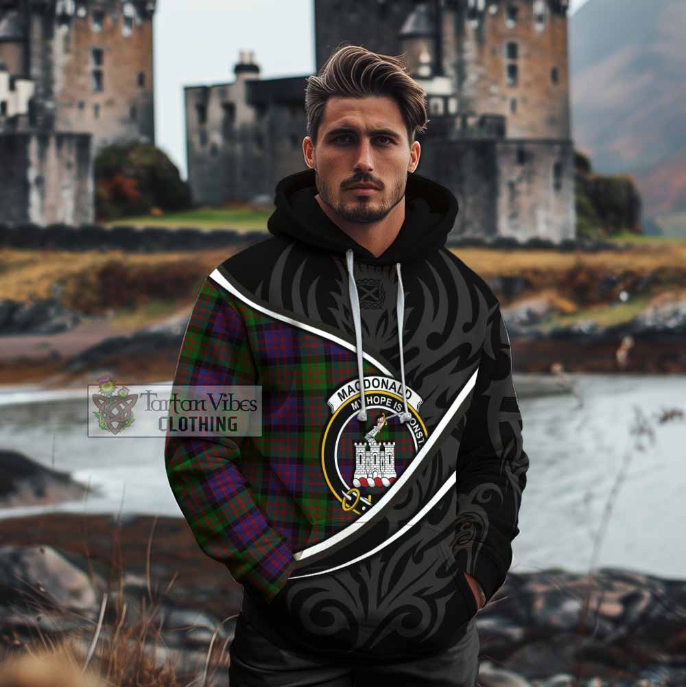 MacDonald (McDonald) of Clanranald Tartan Family Crest Cotton Hoodie Celtic Scottish Thistle Floral - Tartan Vibes Clothing