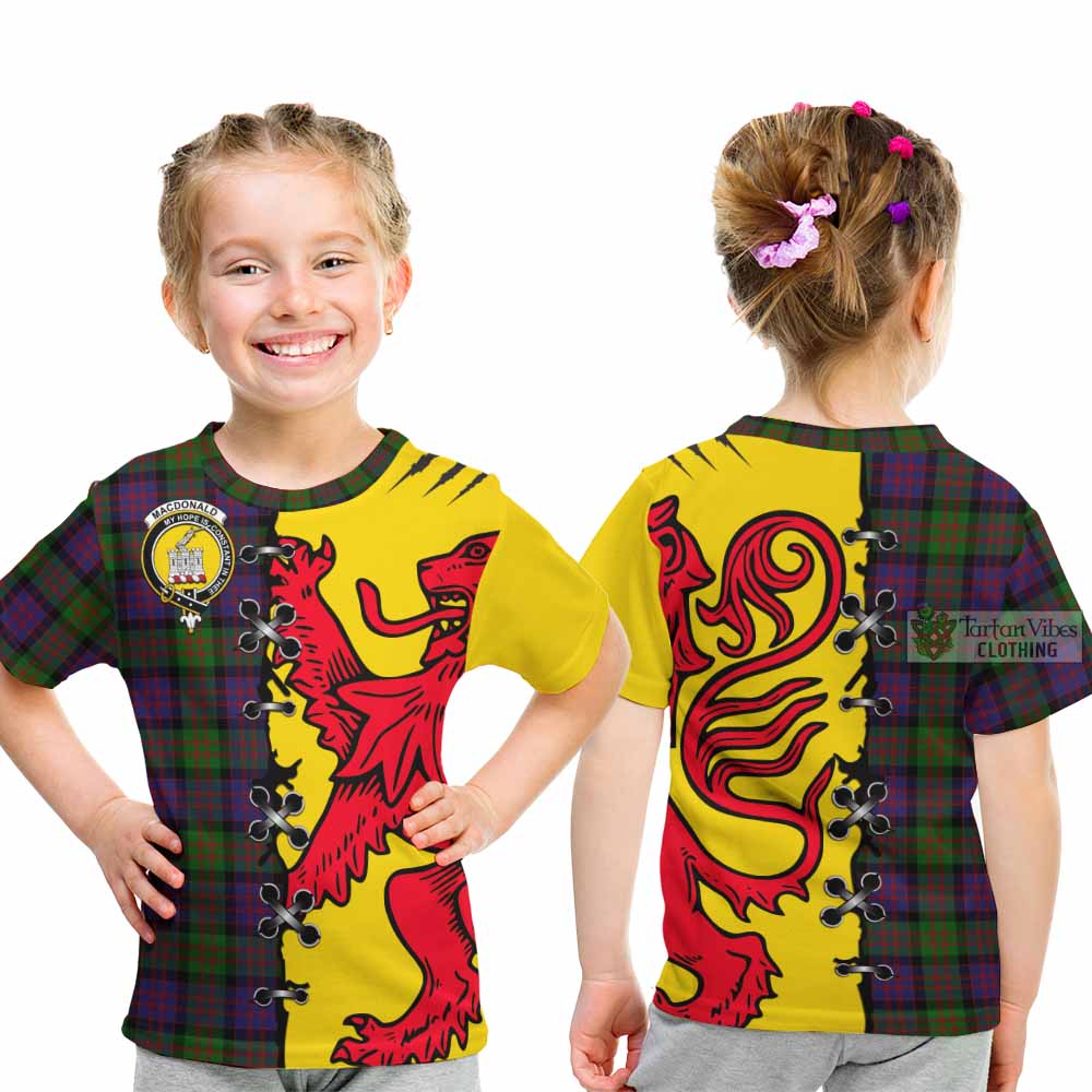 MacDonald (McDonald) of Clanranald Tartan Family Crest Kid T-shirt Lion Rampant Honor - Tartan Vibes Clothing