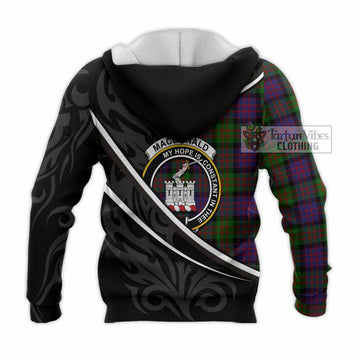 MacDonald (McDonald) of Clanranald Tartan Family Crest Knitted Hoodie Celtic Scottish Thistle Floral