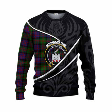 MacDonald (McDonald) of Clanranald Tartan Family Crest Knitted Sweater Celtic Scottish Thistle Floral - Tartan Vibes Clothing