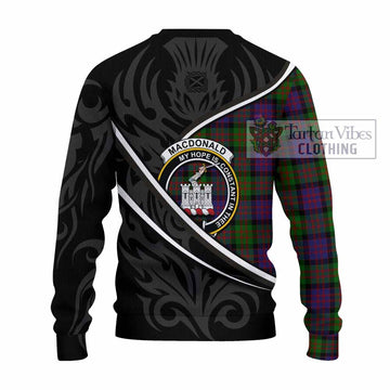 MacDonald (McDonald) of Clanranald Tartan Family Crest Knitted Sweater Celtic Scottish Thistle Floral - Tartan Vibes Clothing