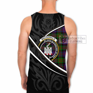 MacDonald (McDonald) of Clanranald Tartan Family Crest Men Tank Top Celtic Scottish Thistle Floral