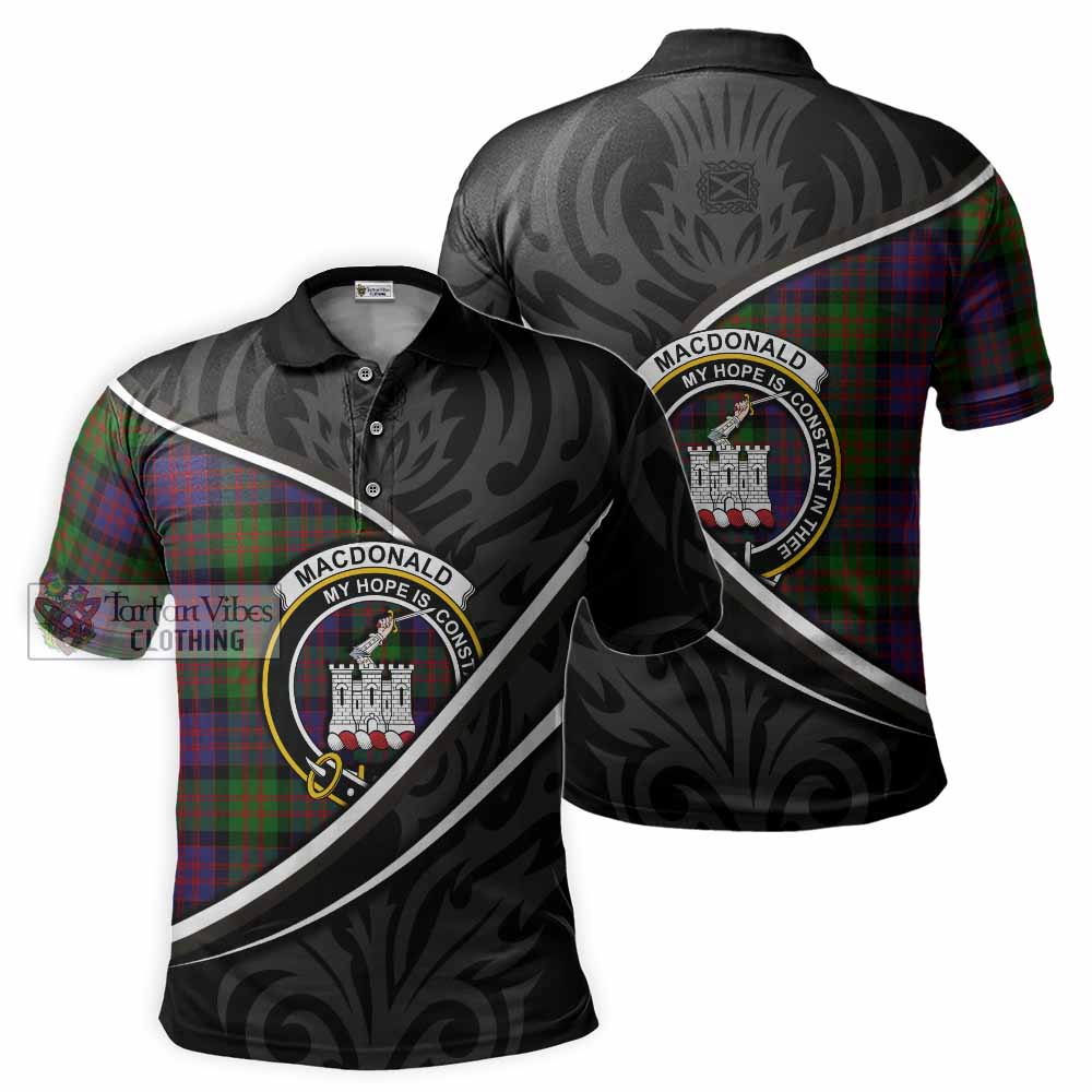 MacDonald (McDonald) of Clanranald Tartan Family Crest Polo Shirt Celtic Scottish Thistle Floral - Tartan Vibes Clothing