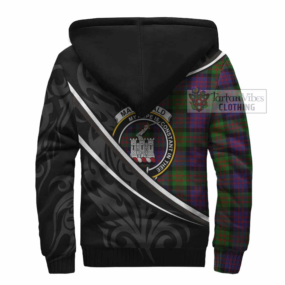 MacDonald (McDonald) of Clanranald Tartan Family Crest Sherpa Hoodie Celtic Scottish Thistle Floral - Tartan Vibes Clothing