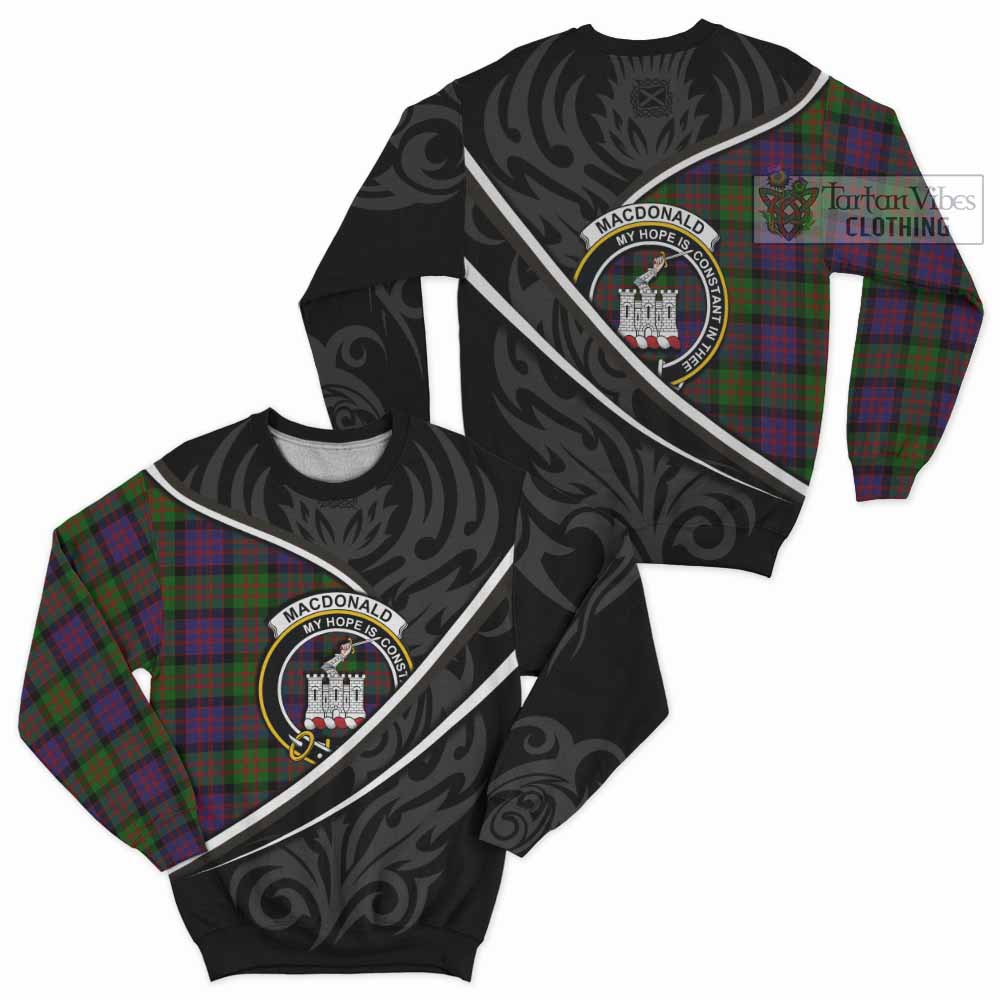 MacDonald (McDonald) of Clanranald Tartan Family Crest Sweatshirt Celtic Scottish Thistle Floral - Tartan Vibes Clothing