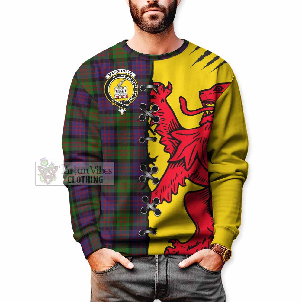 MacDonald (McDonald) of Clanranald Tartan Family Crest Sweatshirt Lion Rampant Honor - Tartan Vibes Clothing