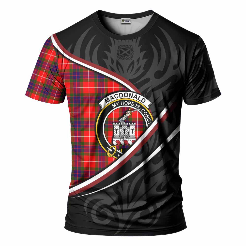 MacDonald (McDonald) of Clanranald Tartan Family Crest T-shirt Celtic Scottish Thistle Floral - Tartan Vibes Clothing