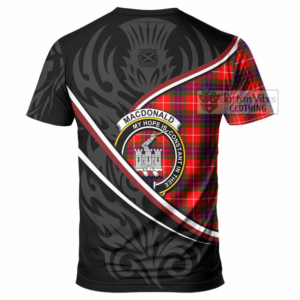 MacDonald (McDonald) of Clanranald Tartan Family Crest T-shirt Celtic Scottish Thistle Floral - Tartan Vibes Clothing