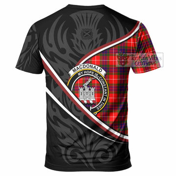 MacDonald (McDonald) of Clanranald Tartan Family Crest T-shirt Celtic Scottish Thistle Floral - Tartan Vibes Clothing