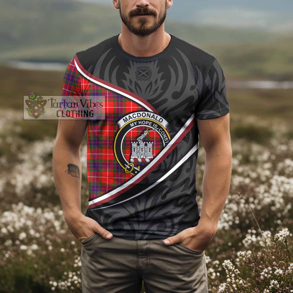 MacDonald (McDonald) of Clanranald Tartan Family Crest T-shirt Celtic Scottish Thistle Floral - Tartan Vibes Clothing