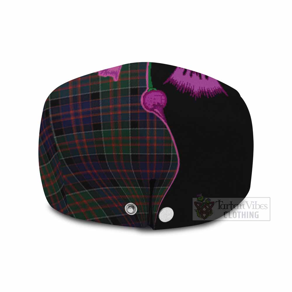 MacDonald (McDonald) of Clanranald Tartan Flat Cap, Jeff Cap Traditional Scottish Thistle