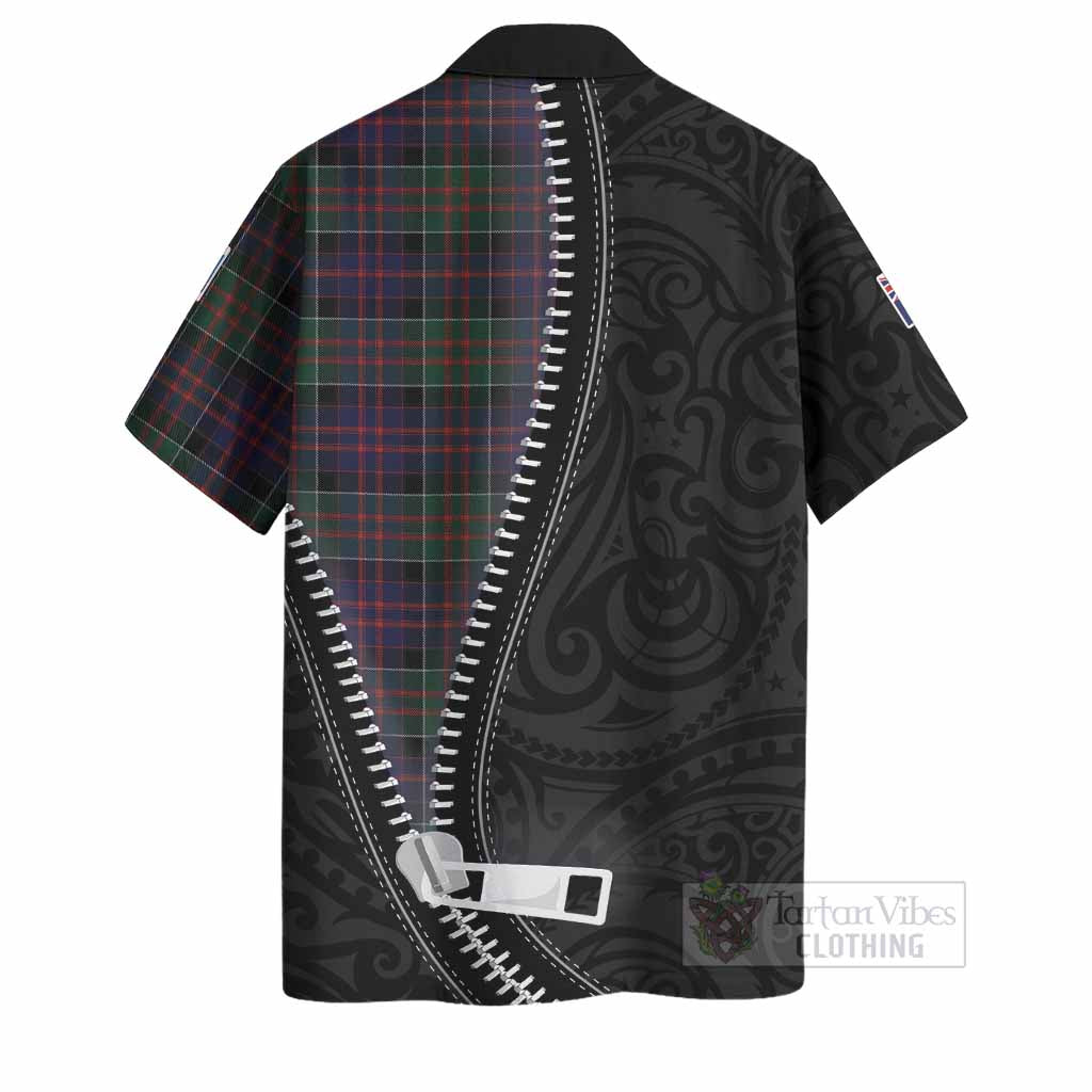MacDonald (McDonald) of Clanranald Tartan Hawaiian Shirt New Zealand Pattern Unique Zipper Stylized
