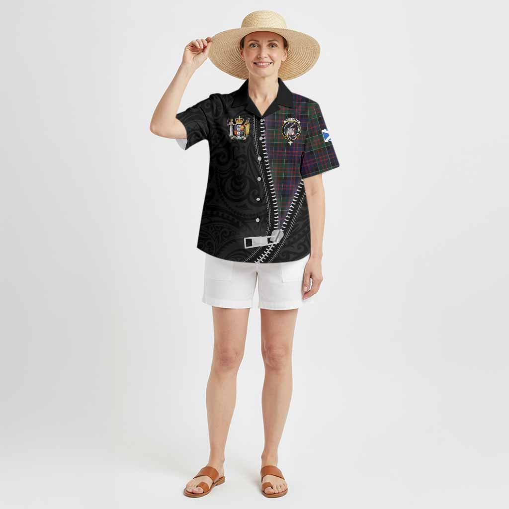 MacDonald (McDonald) of Clanranald Tartan Hawaiian Shirt New Zealand Pattern Unique Zipper Stylized