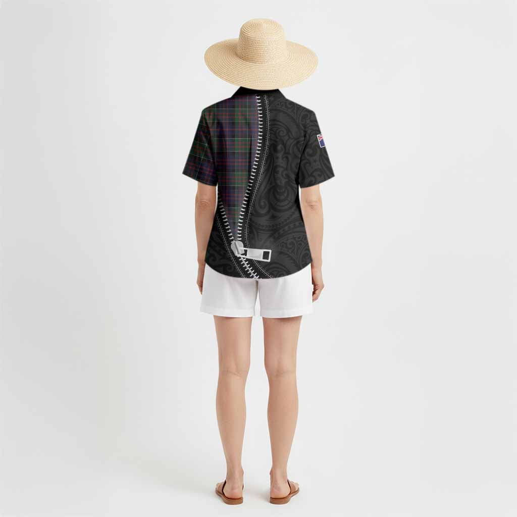 MacDonald (McDonald) of Clanranald Tartan Hawaiian Shirt New Zealand Pattern Unique Zipper Stylized