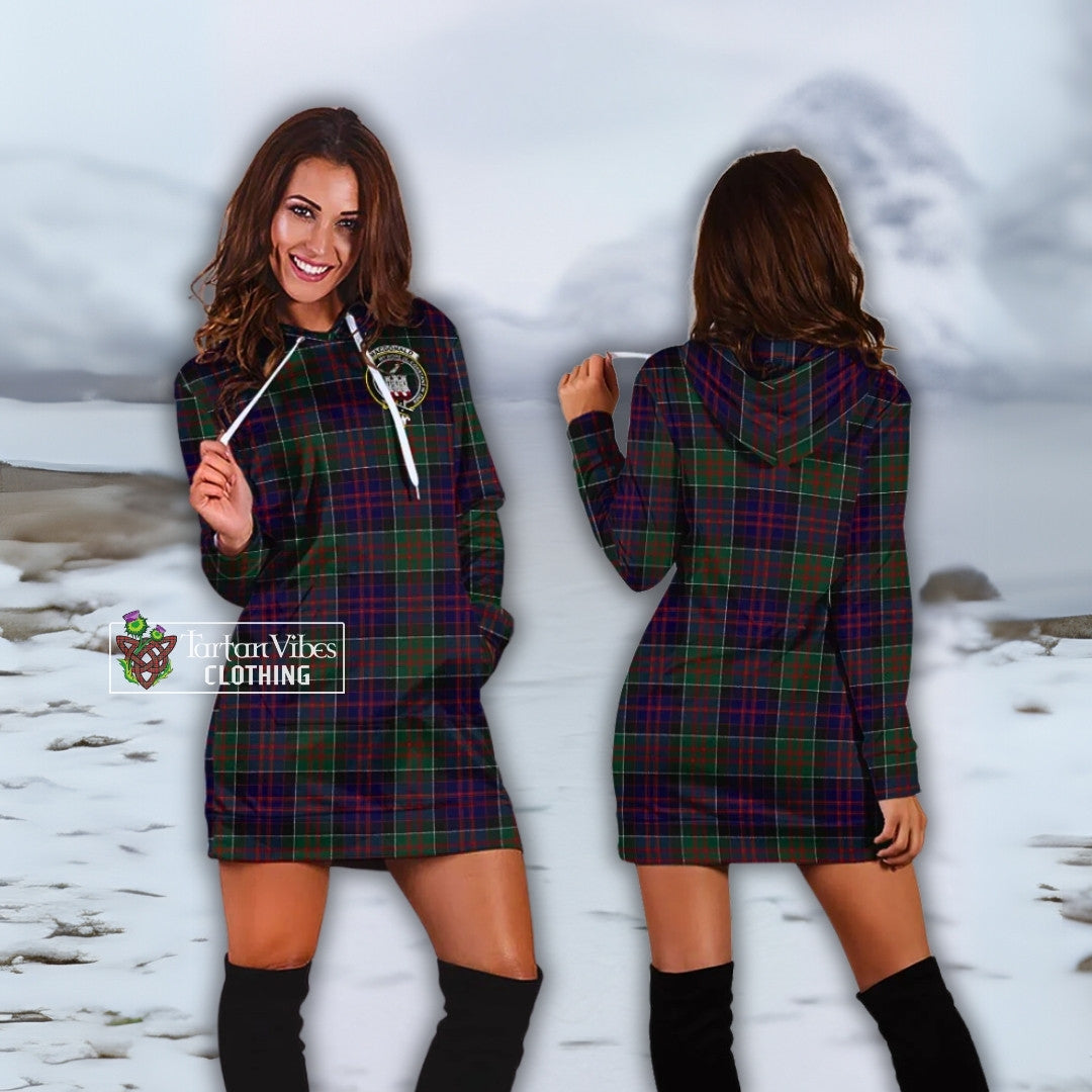 MacDonald (McDonald) of Clanranald Tartan Hoodie Dress with Family Crest