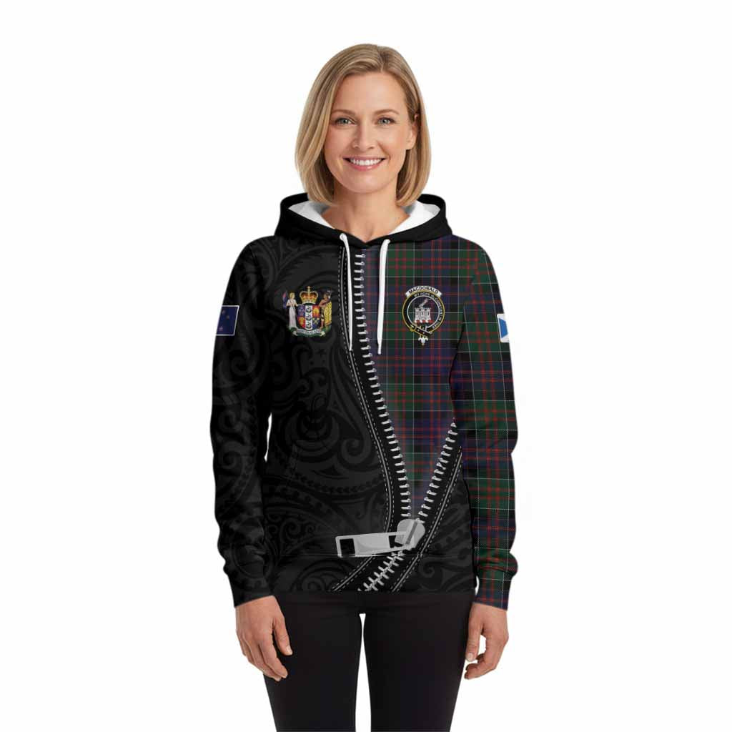 MacDonald (McDonald) of Clanranald Tartan Hoodie New Zealand Pattern Unique Zipper Stylized