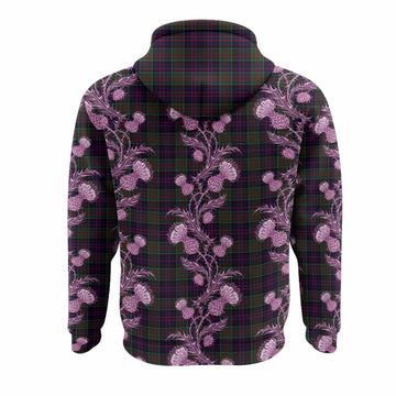 MacDonald (McDonald) of Clanranald Tartan Hoodie Seamless Scottish Thistle Flowers