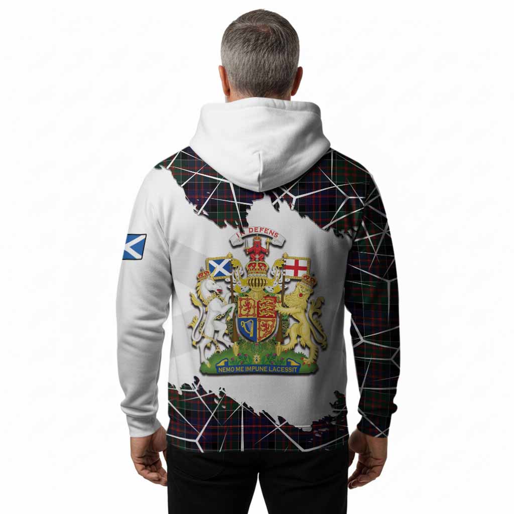 MacDonald (McDonald) of Clanranald Tartan Hoodie with Family Crest and Lion Rampant Grunge Style