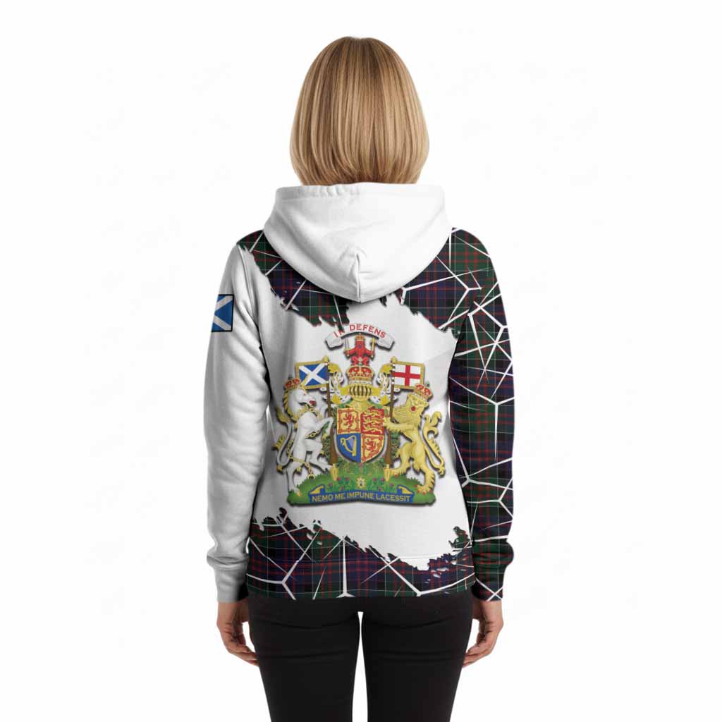 MacDonald (McDonald) of Clanranald Tartan Hoodie with Family Crest and Lion Rampant Grunge Style