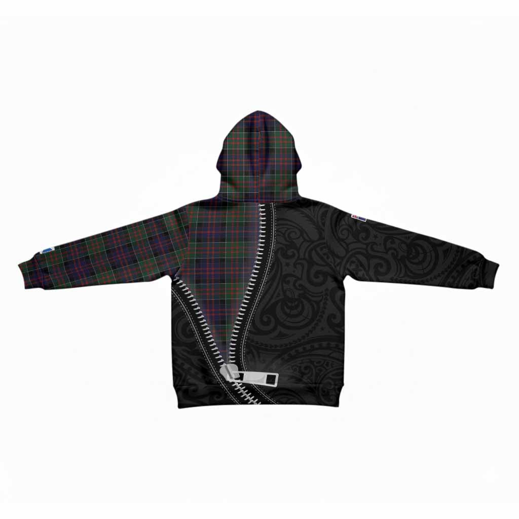 MacDonald (McDonald) of Clanranald Tartan Kid Hoodie New Zealand Pattern Unique Zipper Stylized