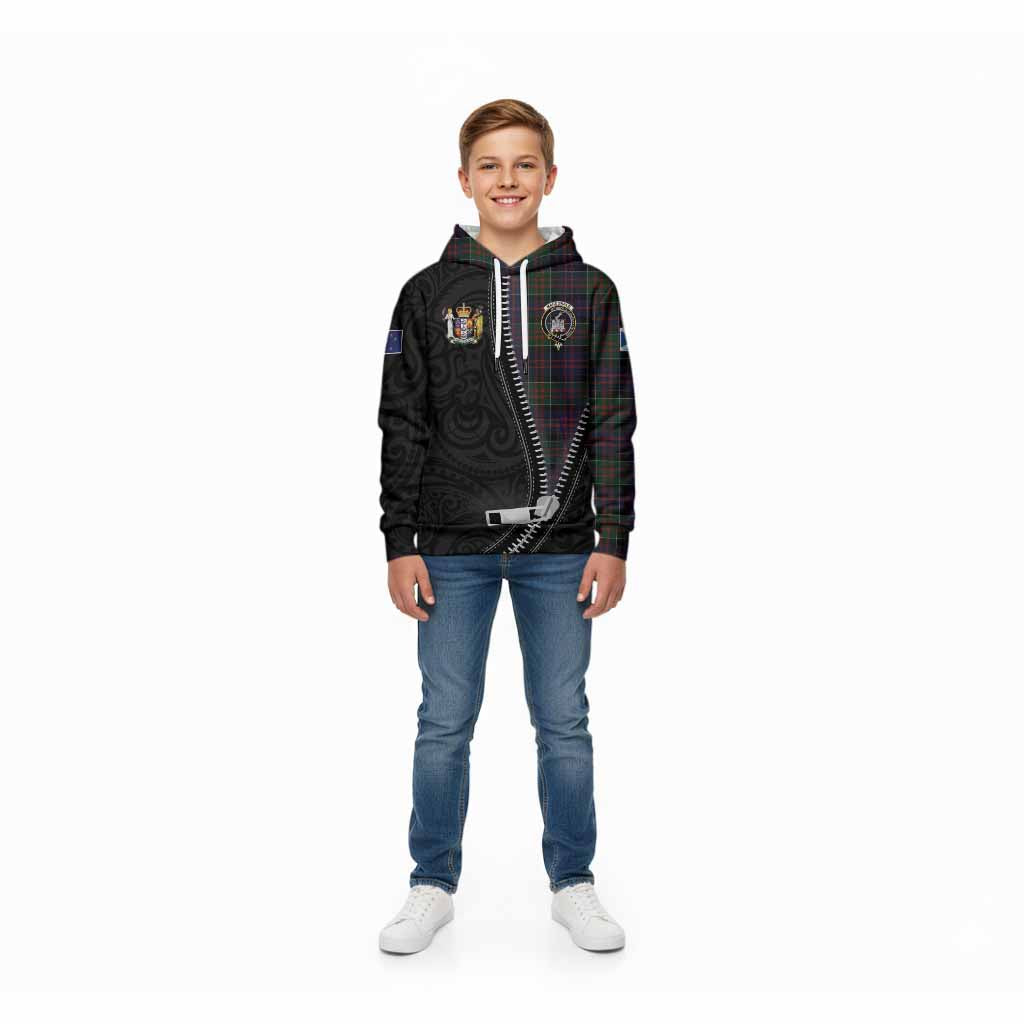 MacDonald (McDonald) of Clanranald Tartan Kid Hoodie New Zealand Pattern Unique Zipper Stylized