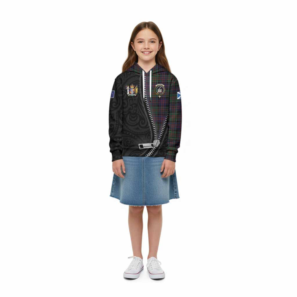 MacDonald (McDonald) of Clanranald Tartan Kid Hoodie New Zealand Pattern Unique Zipper Stylized