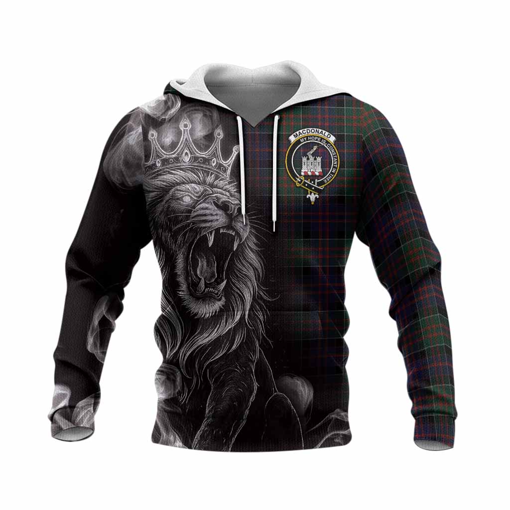 MacDonald (McDonald) of Clanranald Tartan Knitted Hoodie Roaring Lion Heritage
