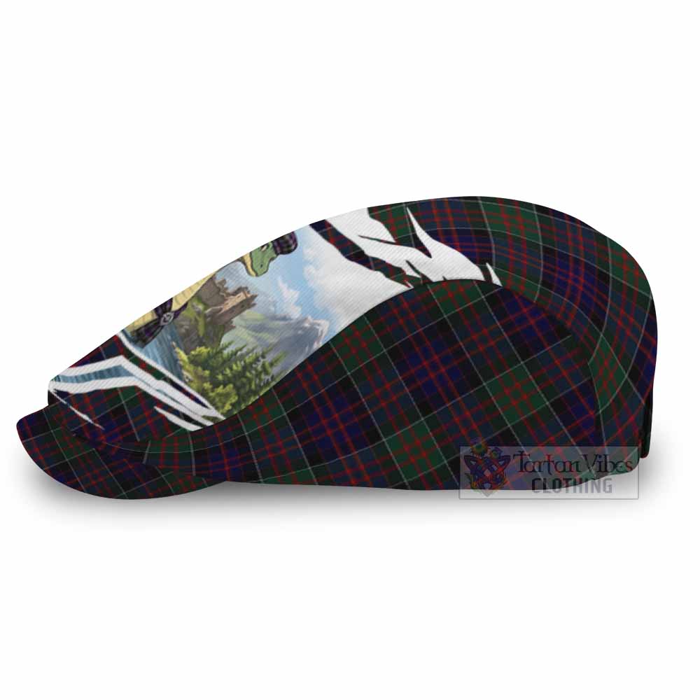 MacDonald (McDonald) of Clanranald Tartan Loch Ness Monster Scottish Heritage Art Flat Cap, Jeff Cap