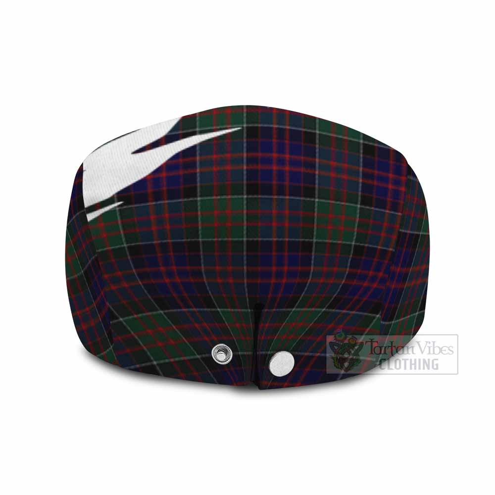 MacDonald (McDonald) of Clanranald Tartan Loch Ness Monster Scottish Heritage Art Flat Cap, Jeff Cap