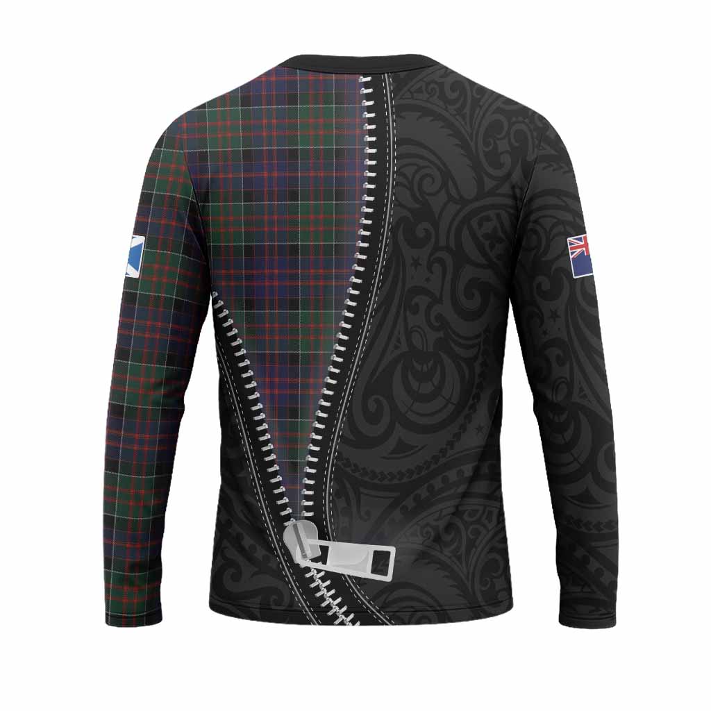 MacDonald (McDonald) of Clanranald Tartan Long Sleeve T-Shirt New Zealand Pattern Unique Zipper Stylized