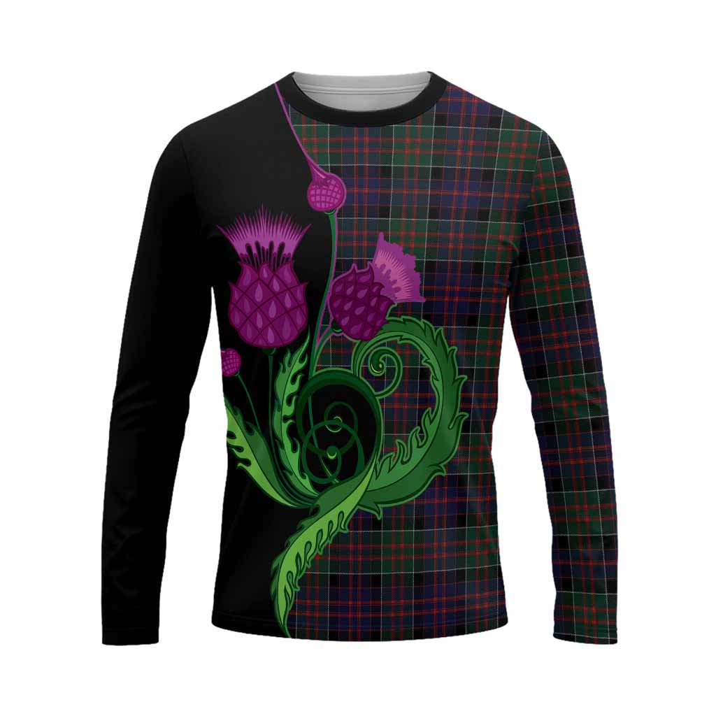 MacDonald (McDonald) of Clanranald Tartan Long Sleeve T-Shirt Traditional Scottish Thistle