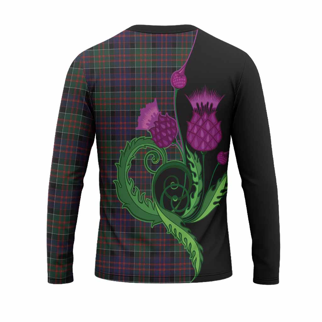 MacDonald (McDonald) of Clanranald Tartan Long Sleeve T-Shirt Traditional Scottish Thistle