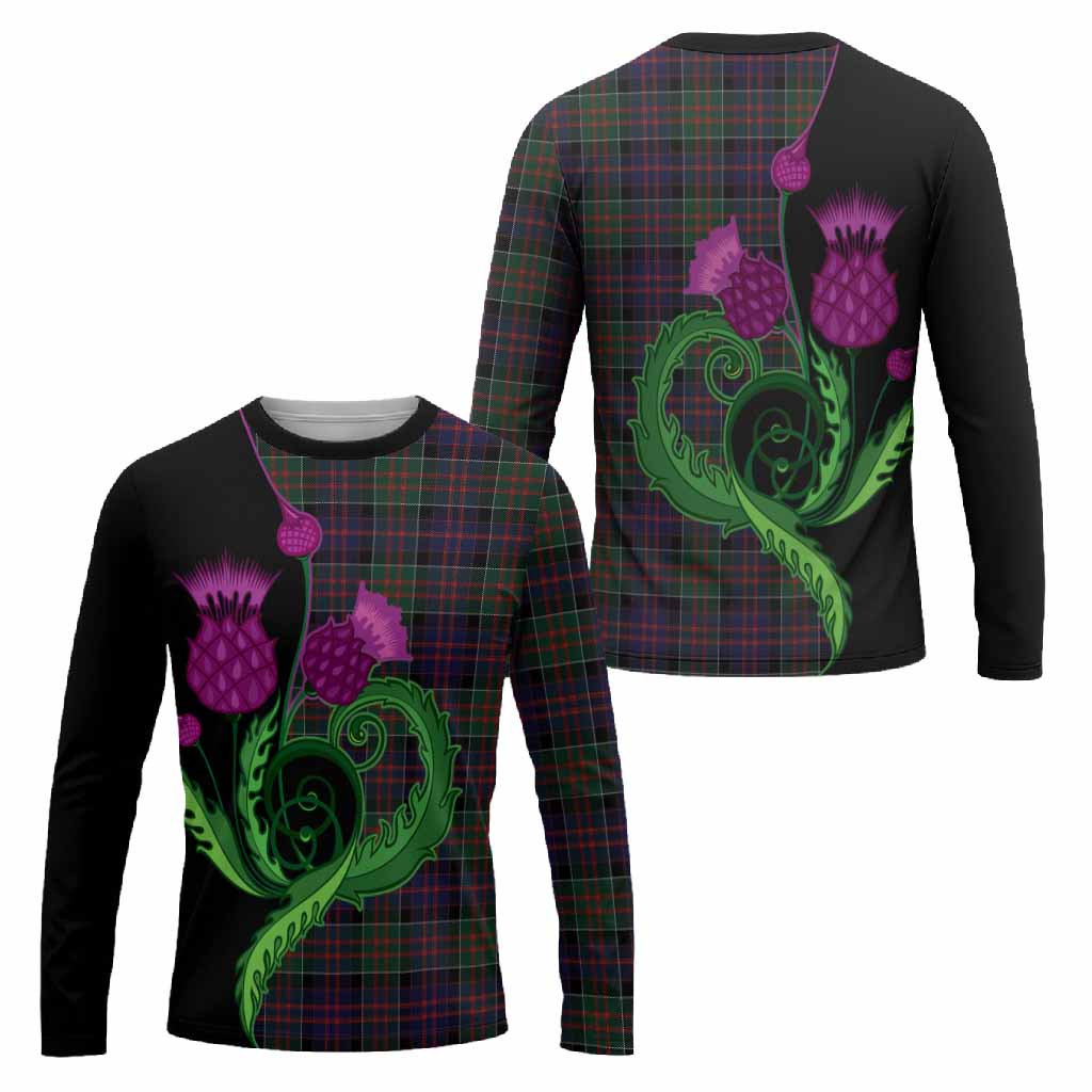 MacDonald (McDonald) of Clanranald Tartan Long Sleeve T-Shirt Traditional Scottish Thistle