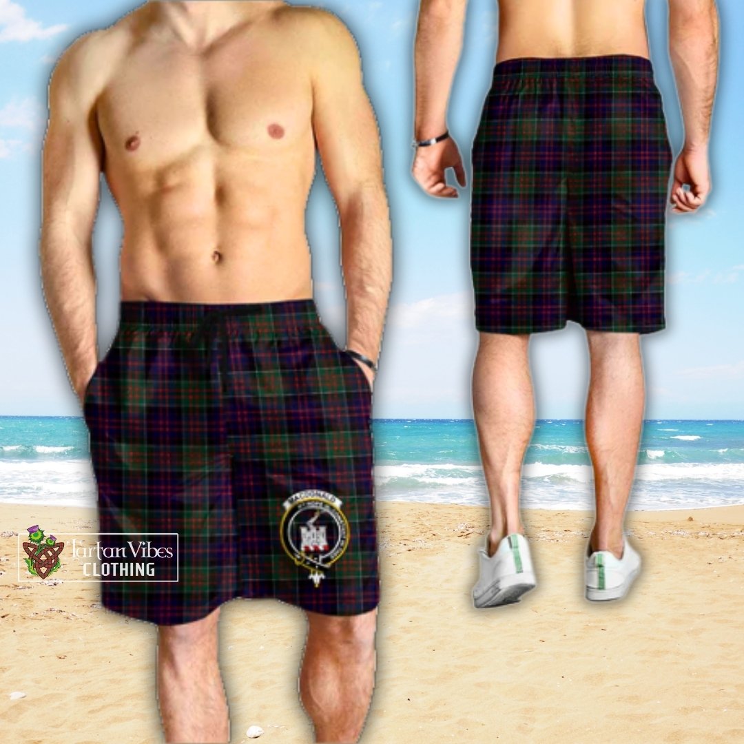 MacDonald (McDonald) of Clanranald Tartan Mens Shorts with Family Crest
