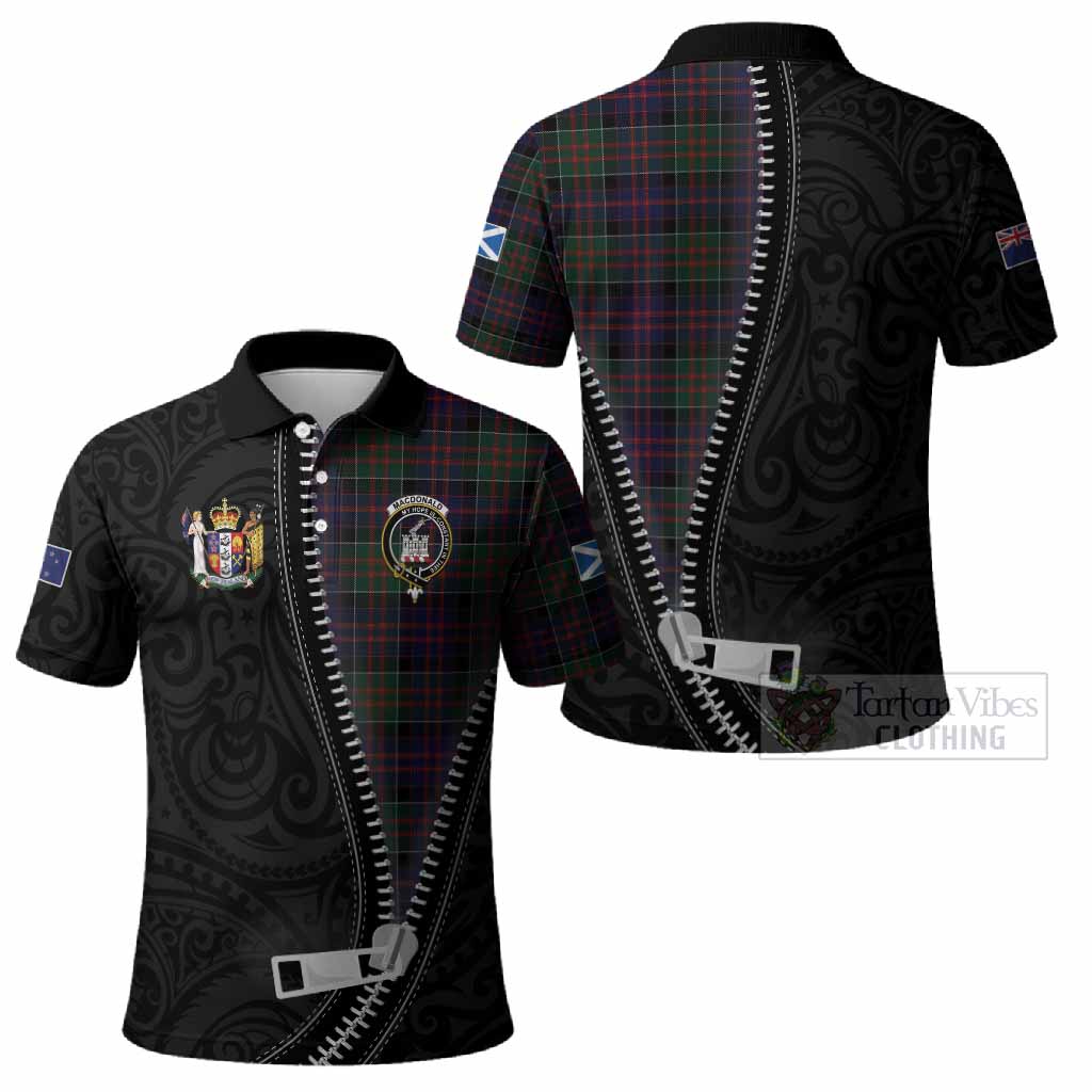 MacDonald (McDonald) of Clanranald Tartan Polo Shirt New Zealand Pattern Unique Zipper Stylized