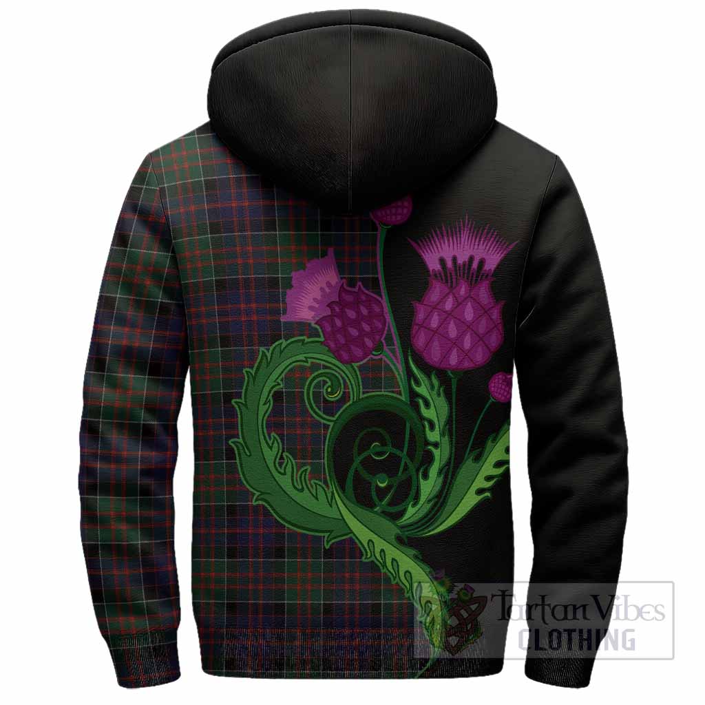 MacDonald (McDonald) of Clanranald Tartan Sherpa Hoodie Traditional Scottish Thistle