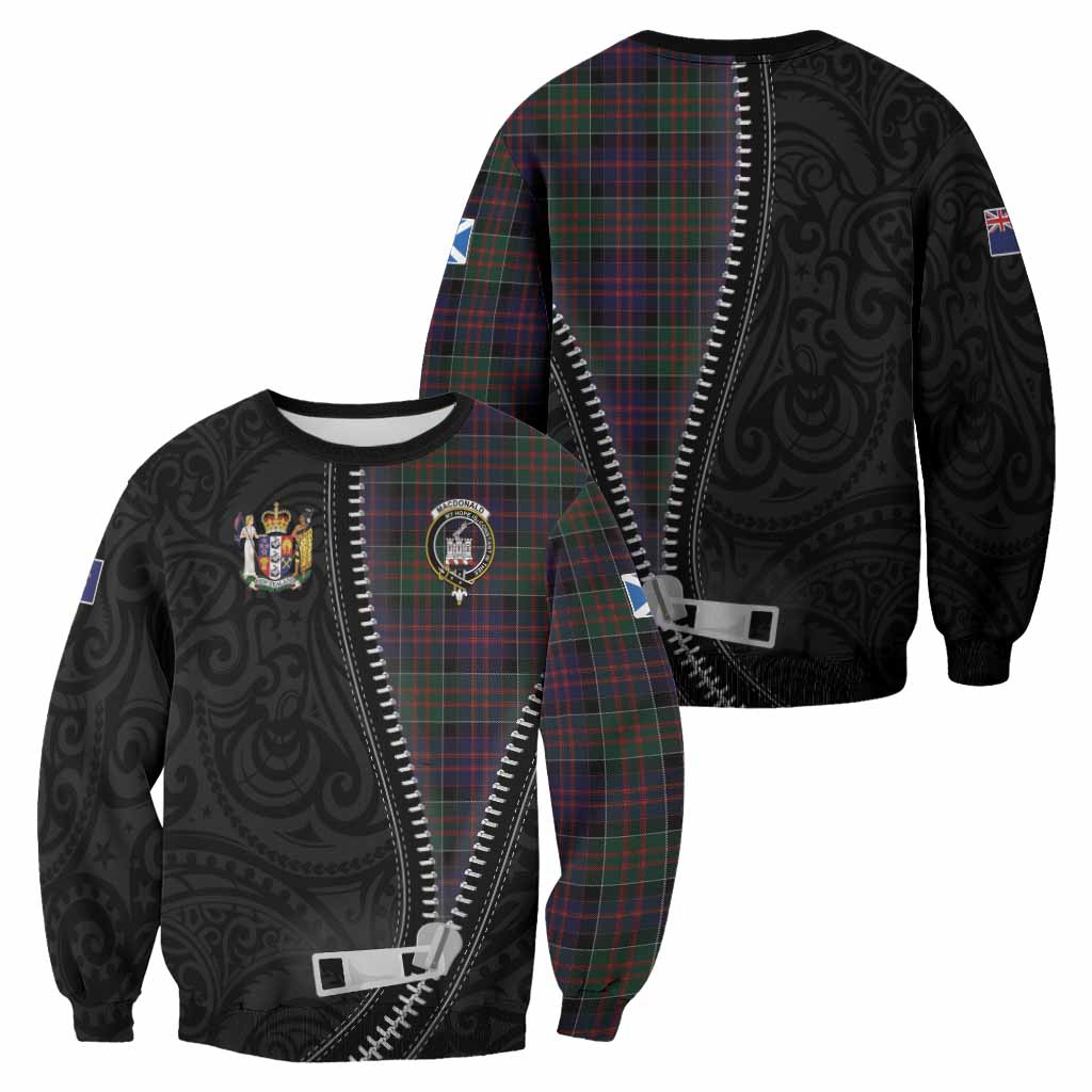 MacDonald (McDonald) of Clanranald Tartan Sweatshirt New Zealand Pattern Unique Zipper Stylized