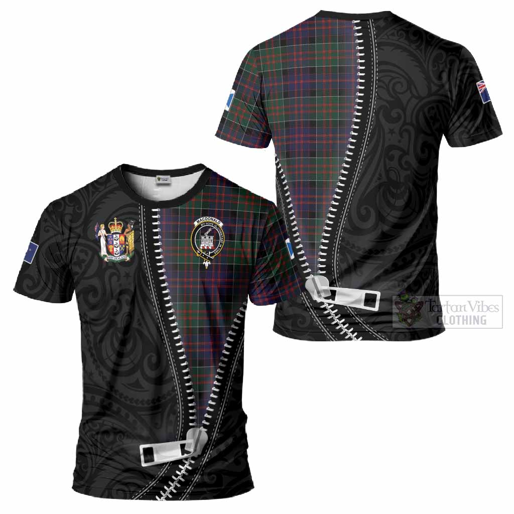 MacDonald (McDonald) of Clanranald Tartan T-Shirt New Zealand Pattern Unique Zipper Stylized