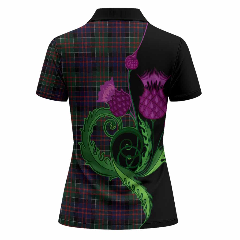 MacDonald (McDonald) of Clanranald Tartan Women Polo Shirt Traditional Scottish Thistle
