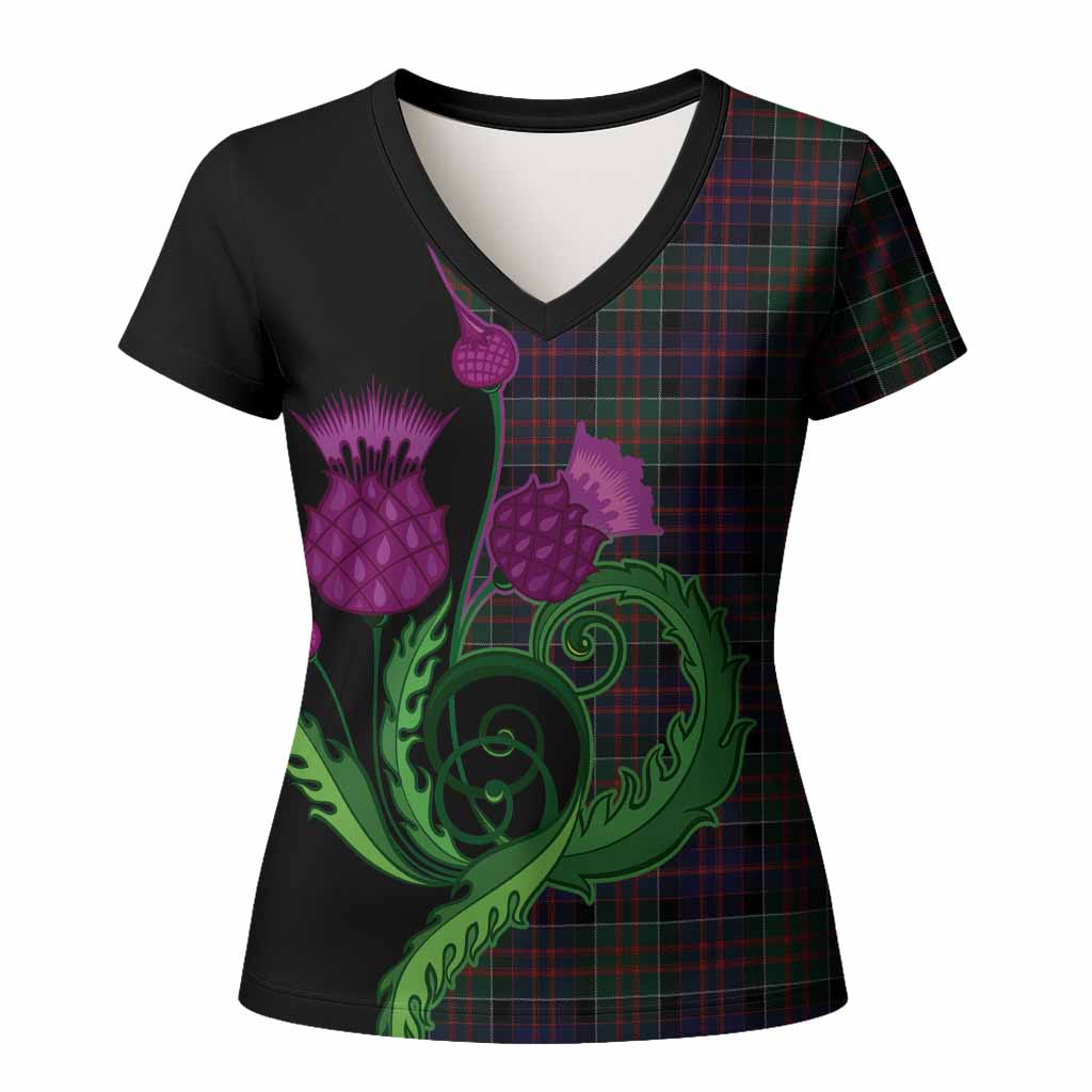 MacDonald (McDonald) of Clanranald Tartan Women T shirt Traditional Scottish Thistle
