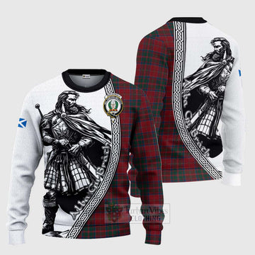 MacDonald (McDonald) of Glencoe Tartan Clan Crest Knitted Sweater with Highlander Warrior Celtic Style Unisex - Tartan Vibes Clothing