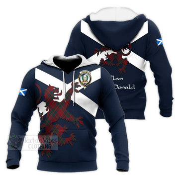 MacDonald (McDonald) of Glencoe Tartan Lion Rampant Knitted Hoodie Proudly Display Your Heritage with Alba Gu Brath and Clan Name Unisex Knitted Pullover Hoodie - Tartan Vibes Clothing