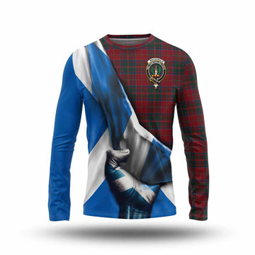 MacDonald (McDonald) of Glencoe Tartan Long Sleeve T-Shirt with Family Crest Scotland Patriotic Style Unisex - Tartan Vibes Clothing