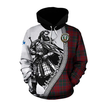 MacDonald (McDonald) of Glencoe Tartan Clan Crest Cotton Hoodie with Highlander Warrior Celtic Style Pullover Hoodie XS - Tartan Vibes Clothing