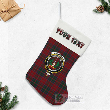 MacDonald (McDonald) of Glencoe Tartan Family Crest Christmas Stocking with Personalized Text - Tartan Vibes Clothing